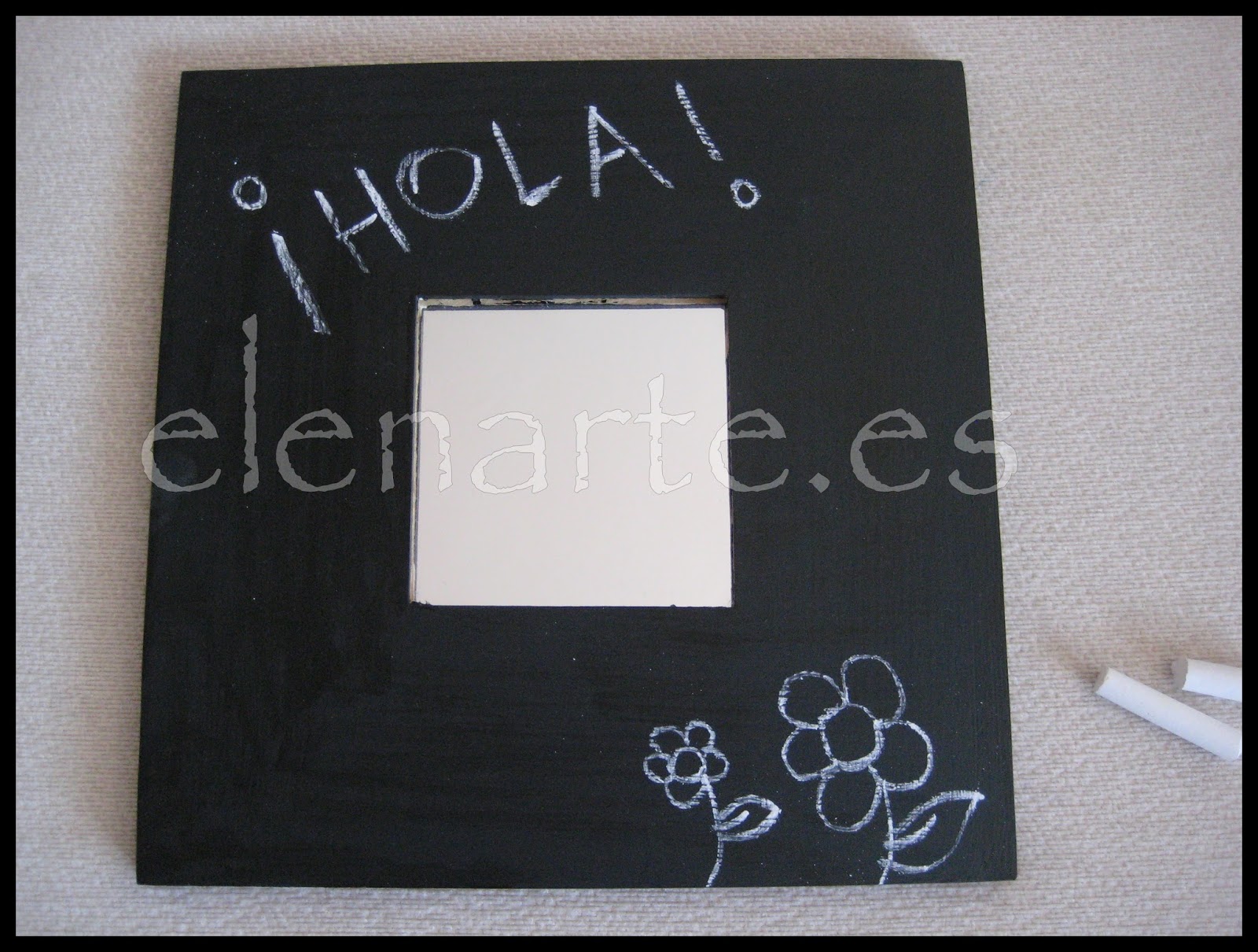 Personalizar un marco con pintura de pizarra